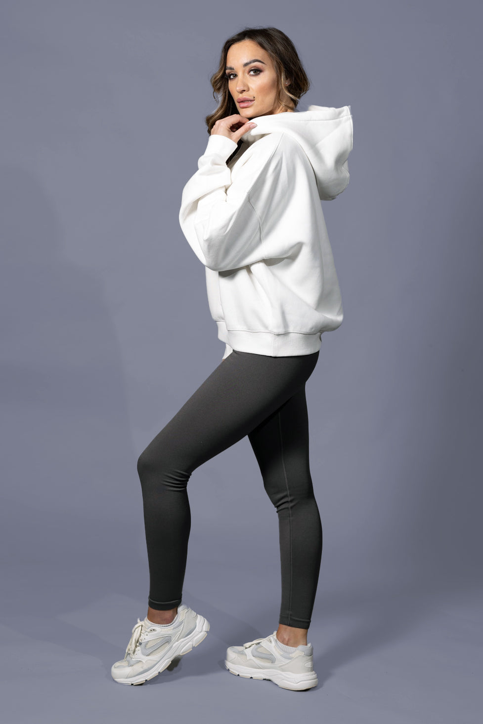 
                  
                    Embroidered Hoodie in Winter White
                  
                